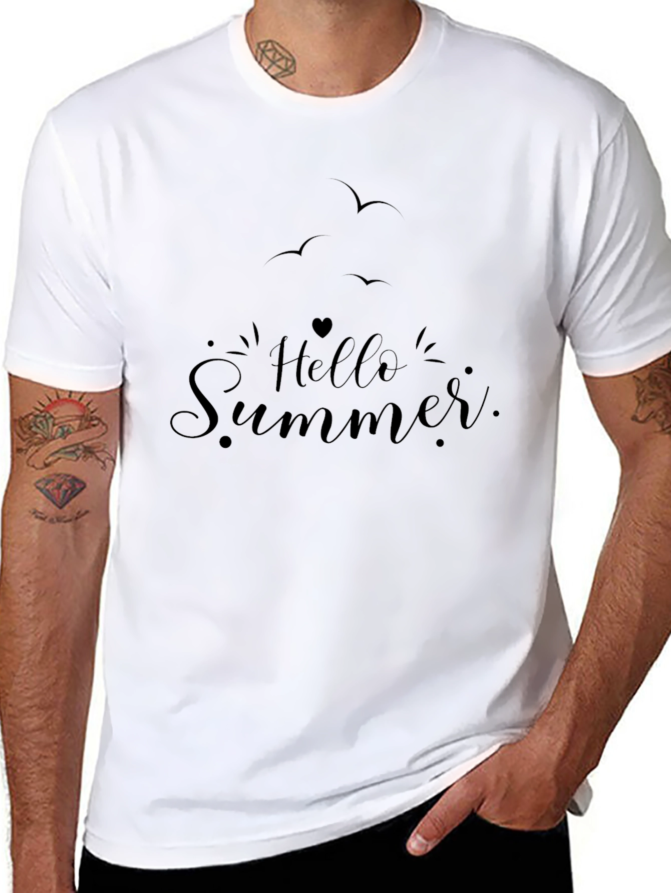 Hello Summer Black T-Shirt