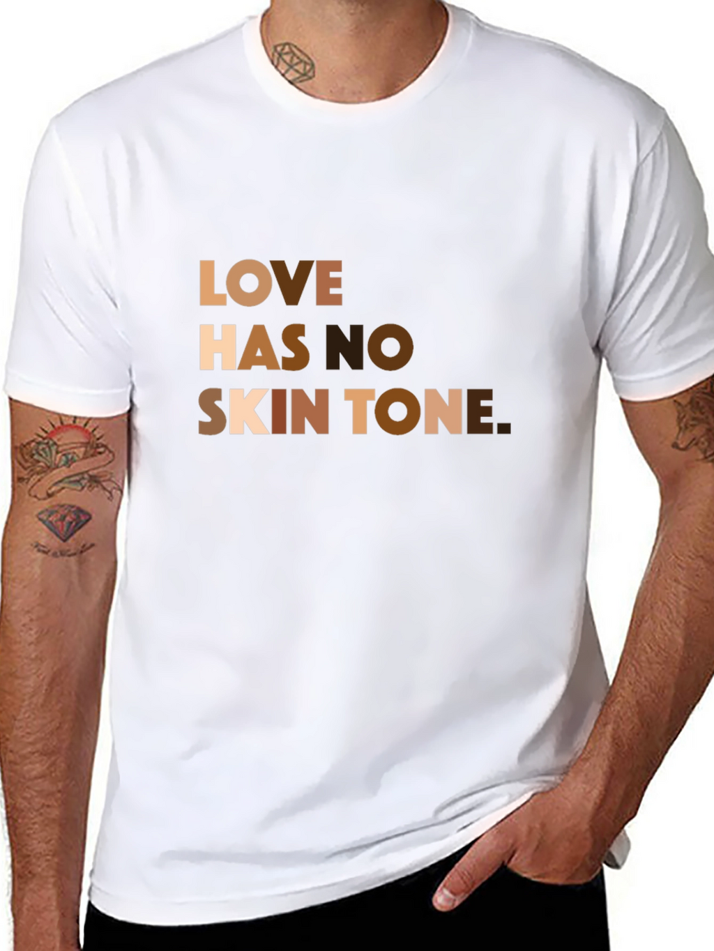 Love Has No Skin Tone Graphic T-Shirt