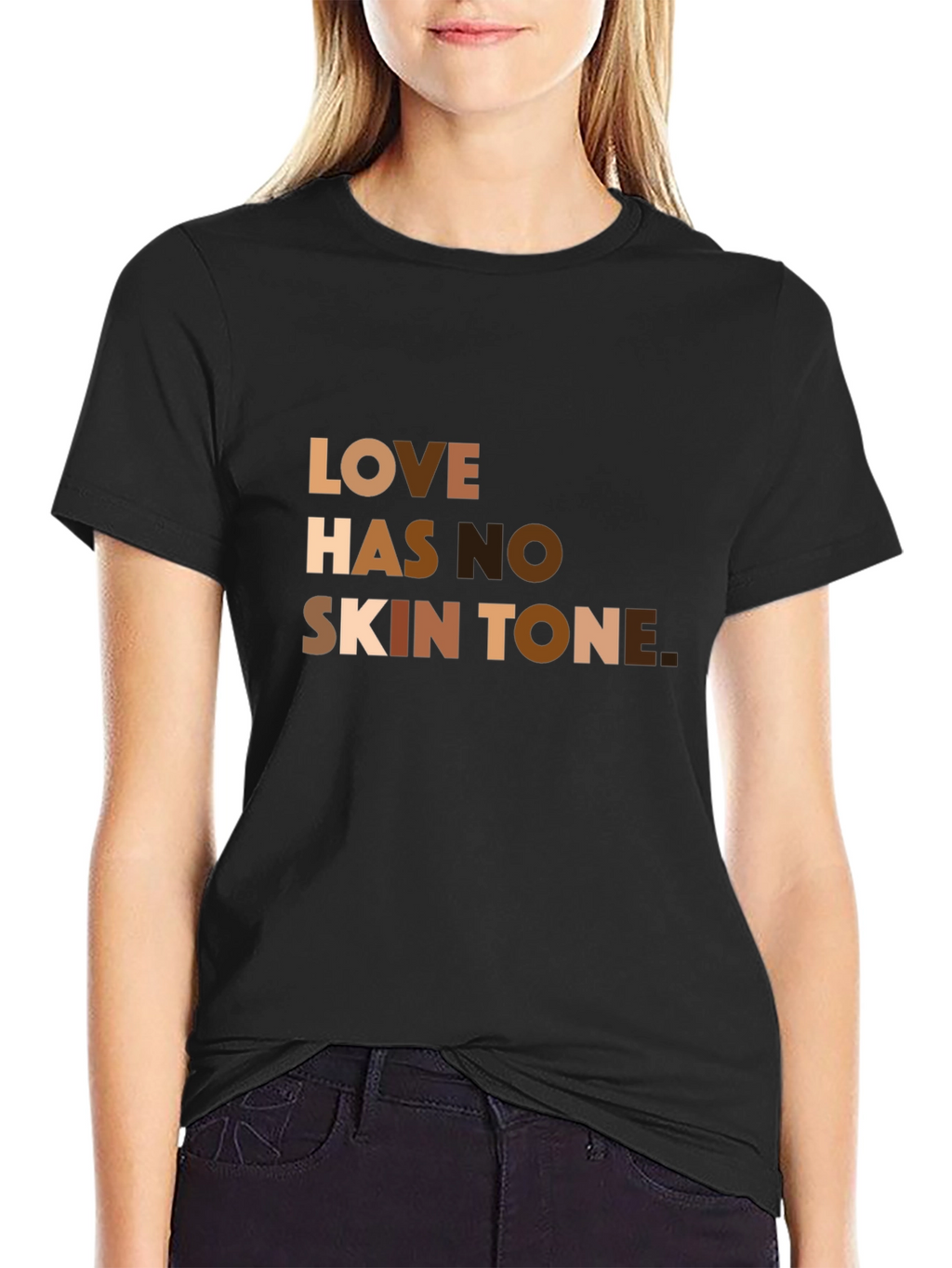 Love Has No Skin Tone Graphic T-Shirt