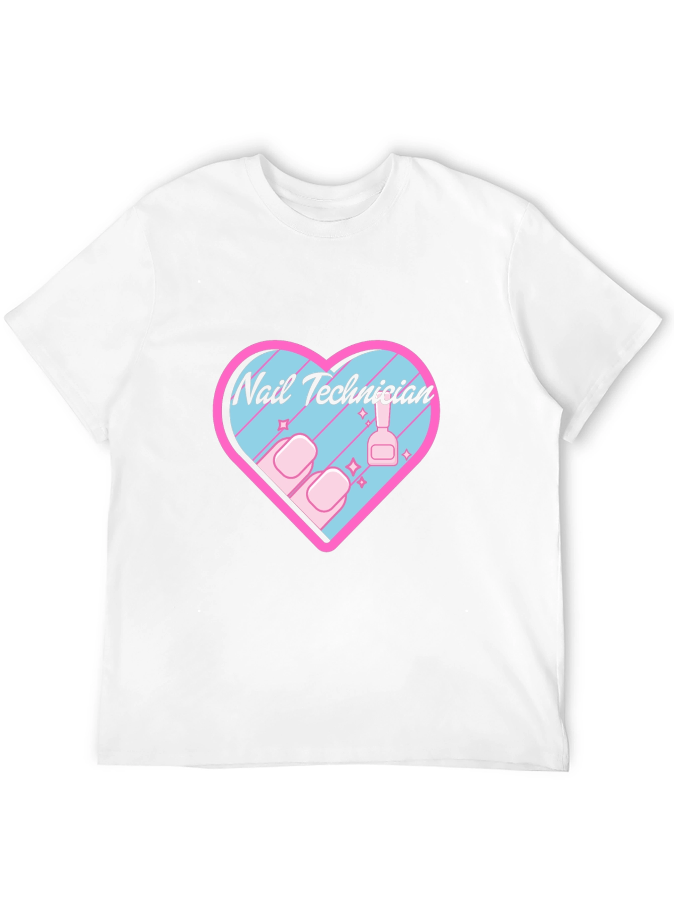 Nail Technician Heart Graphic T-Shirt