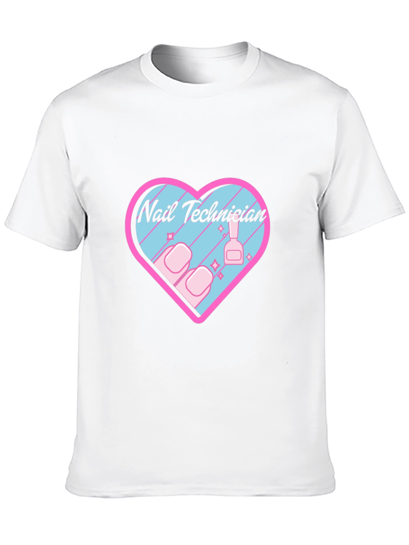 Nail Technician Heart Graphic T-Shirt