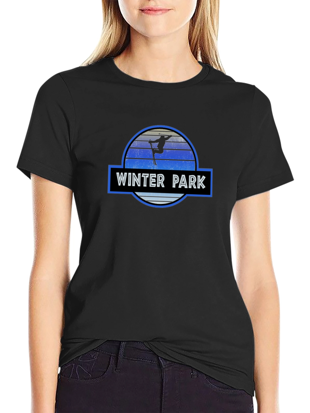 Winter Park Skier T-Shirt - Retro Style