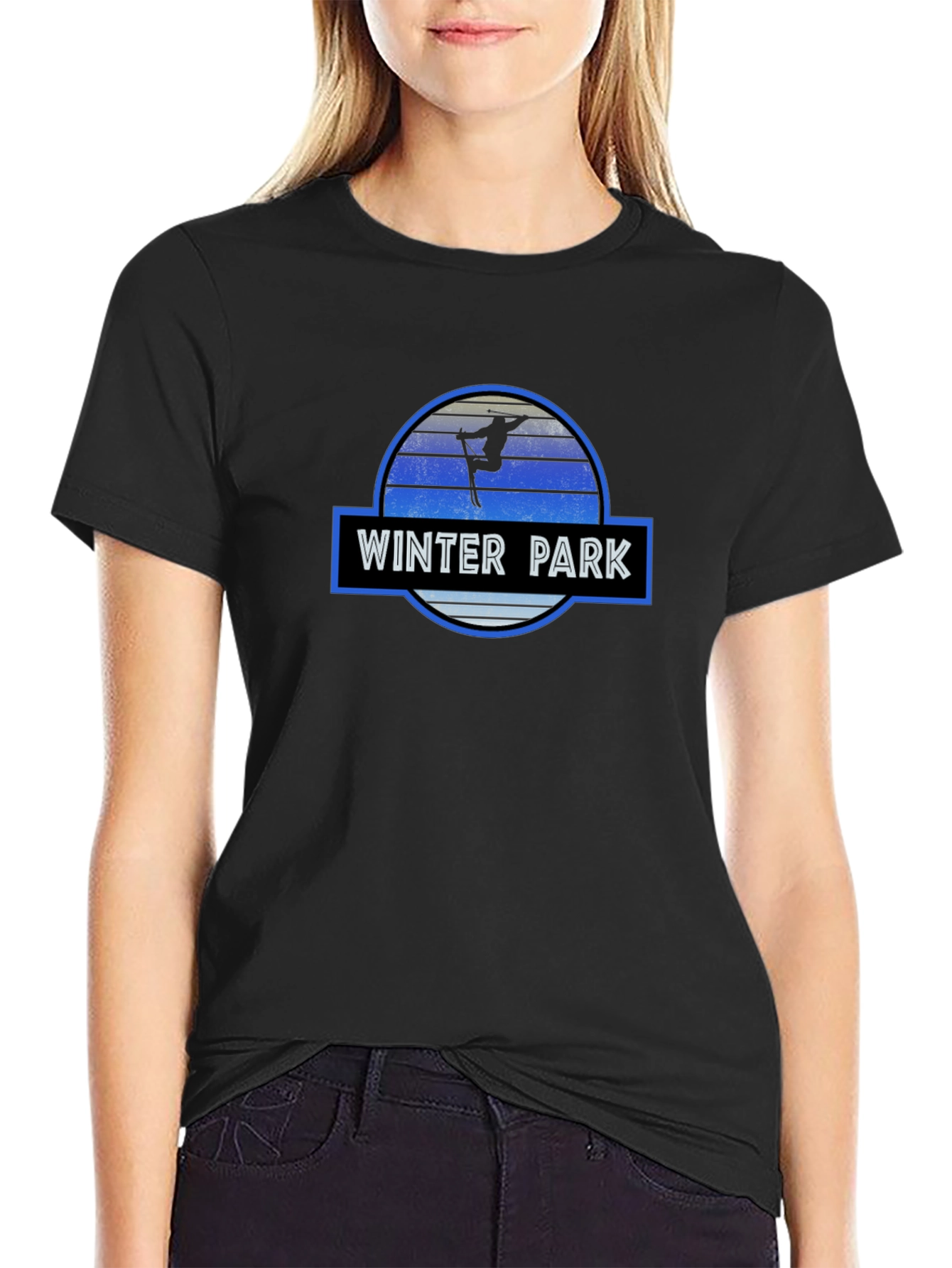 Winter Park Skier T-Shirt - Retro Style