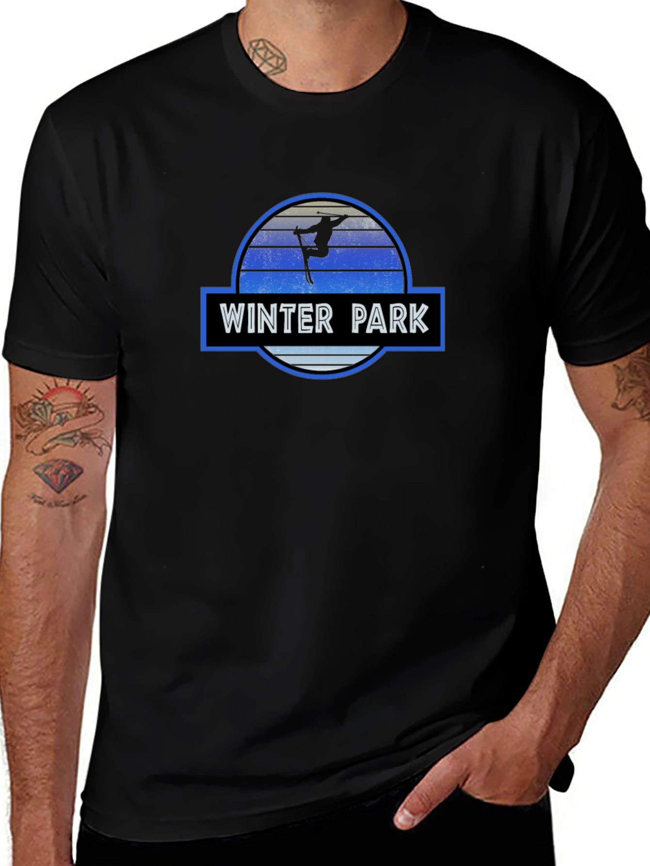 Winter Park Skier T-Shirt - Retro Style