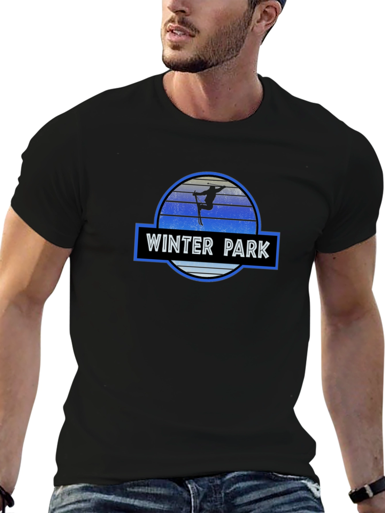 Winter Park Skier T-Shirt - Retro Style