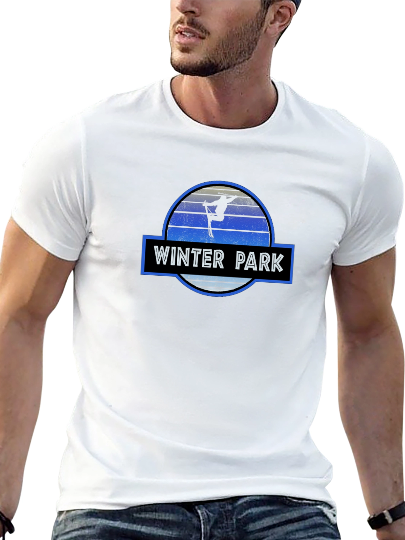 Winter Park Skier T-Shirt - Retro Style