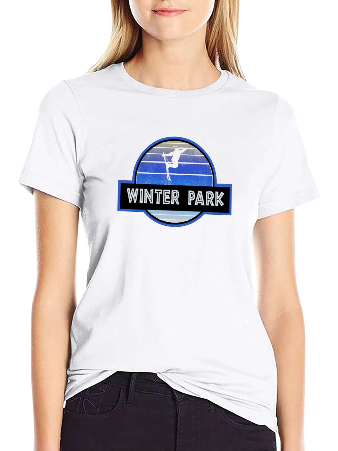 Winter Park Skier T-Shirt - Retro Style