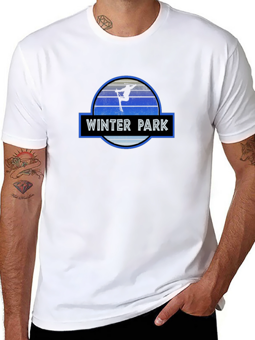 Winter Park Skier T-Shirt - Retro Style