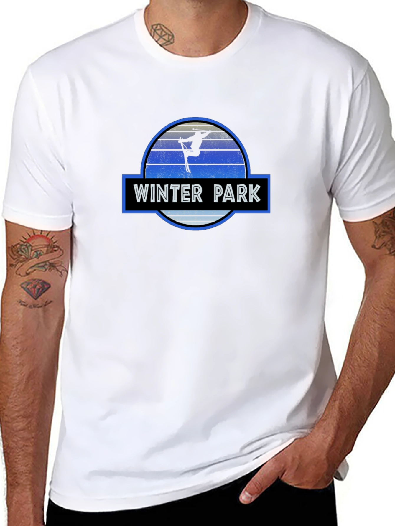 Winter Park Skier T-Shirt - Retro Style