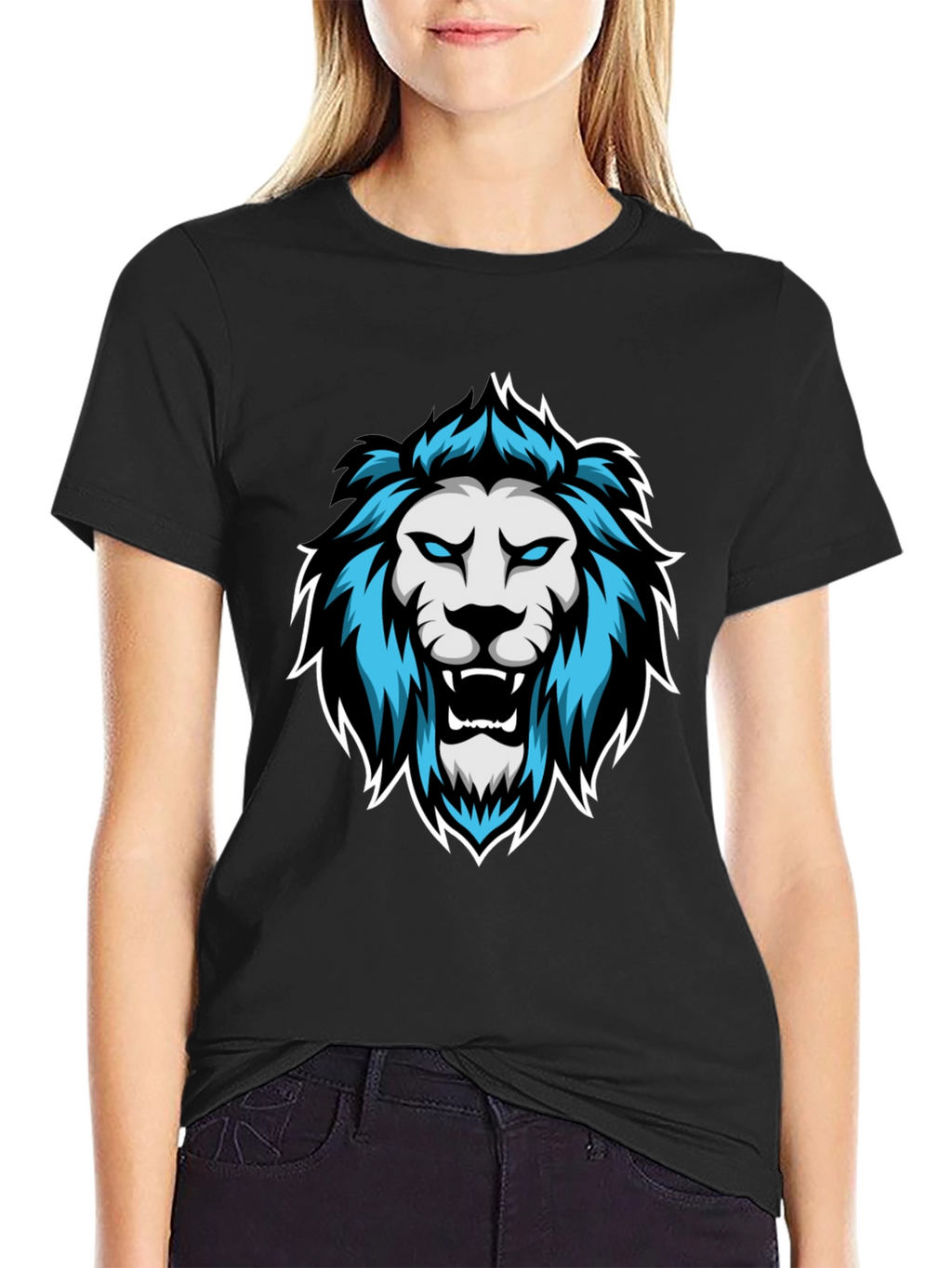 Lion Graphic Tee - Mens Black T-Shirt
