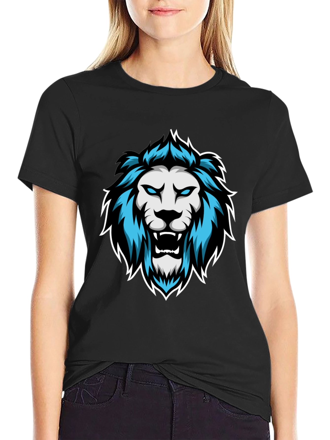 Lion Graphic Tee - Mens Black T-Shirt