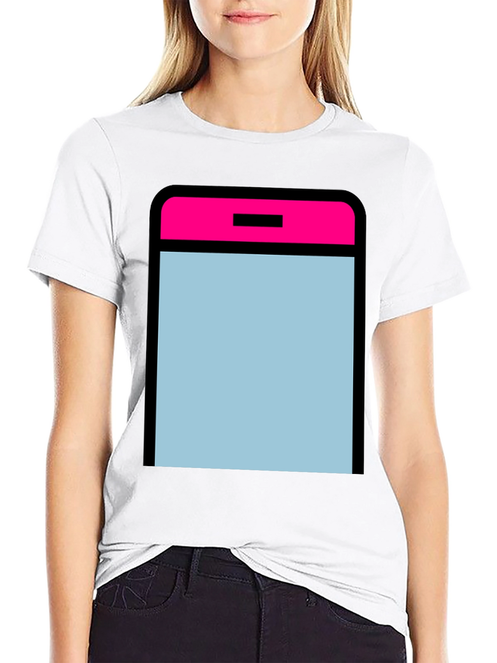 Modern Graphic Tee - App Icon Style - Black