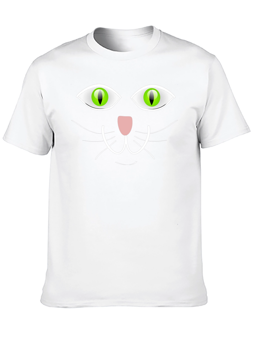 Black Cat Face Graphic T-Shirt