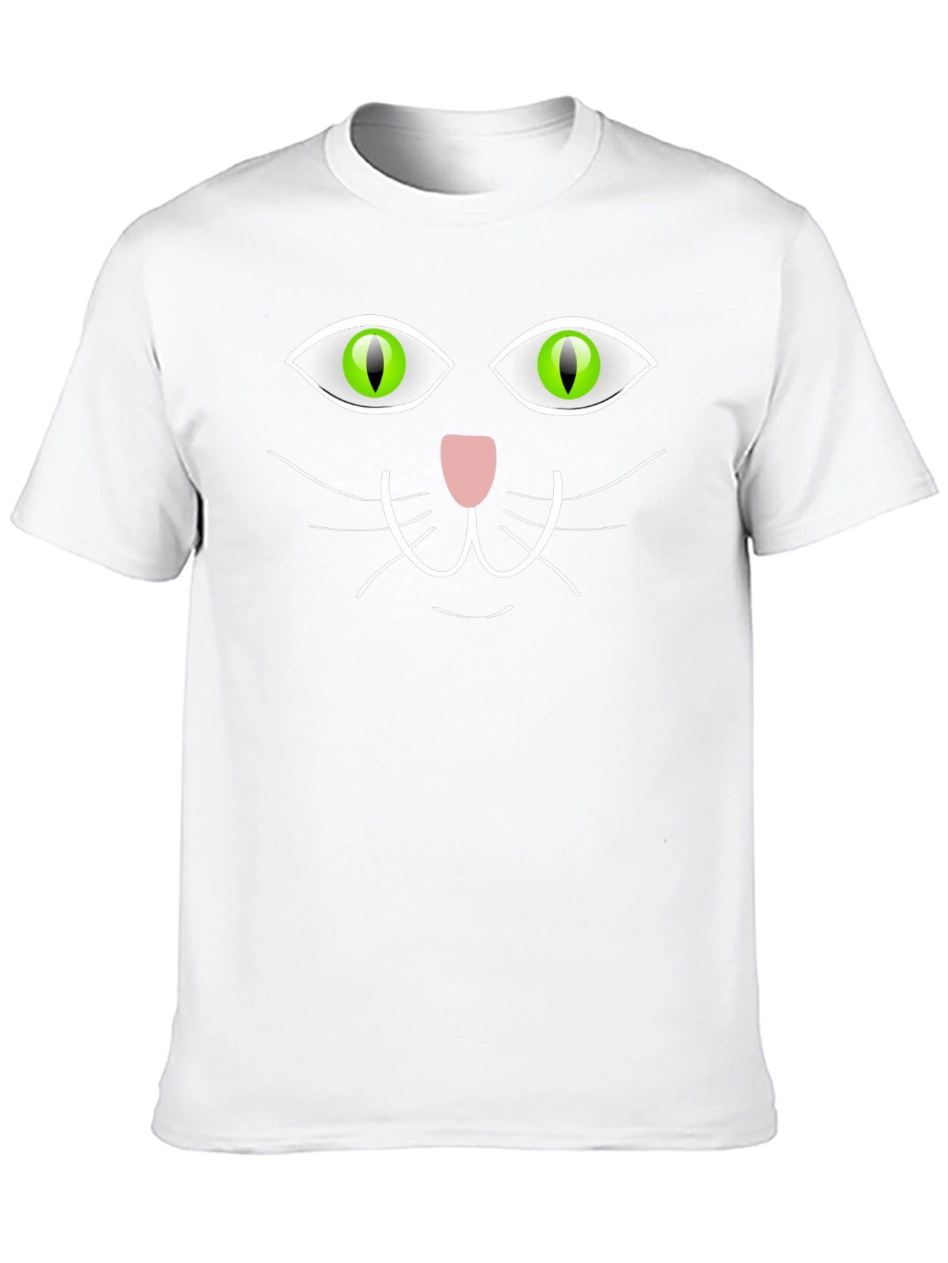 Black Cat Face Graphic T-Shirt