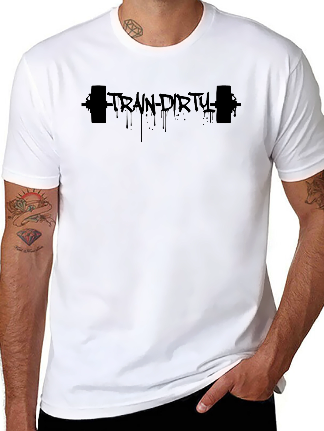 Train Dirty Black Graphic Tee