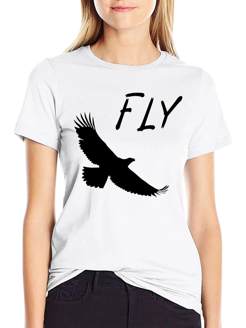 Fly Eagle Black T-Shirt Graphic Tee
