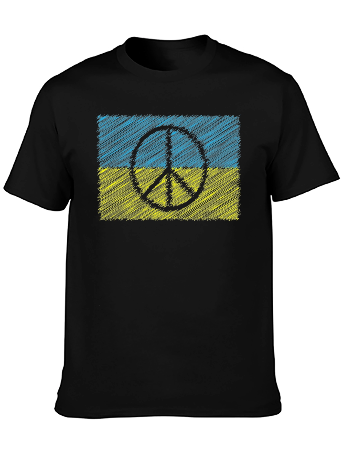 Ukraine Peace Sign Flag T-Shirt