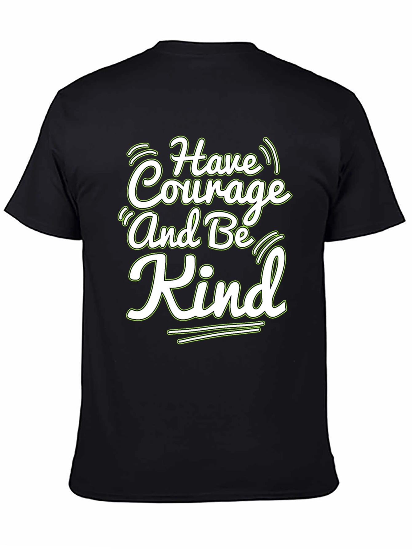 Have Courage & Be Kind Graphic Tee - Casual Black T-Shirt