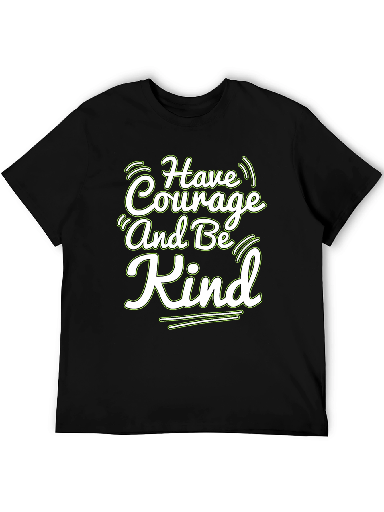 Have Courage & Be Kind Graphic Tee - Casual Black T-Shirt