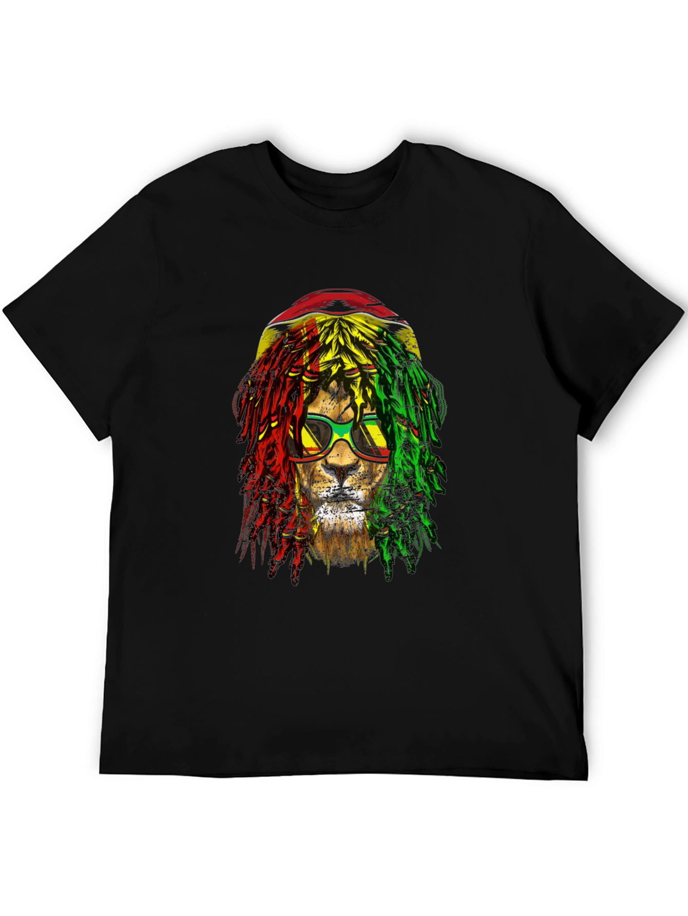 Rasta Lion Graphic Tee - Cool Reggae Style Shirt