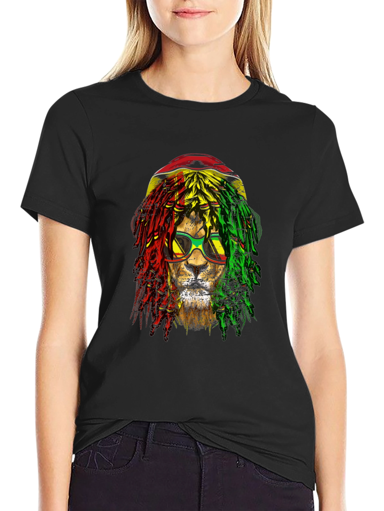 Rasta Lion Graphic Tee - Cool Reggae Style Shirt