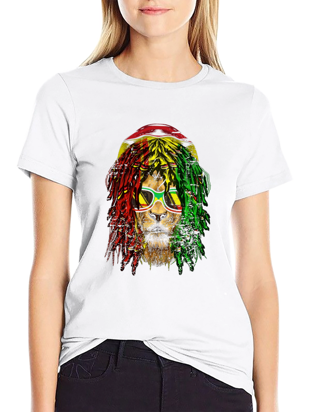 Rasta Lion Graphic Tee - Cool Reggae Style Shirt