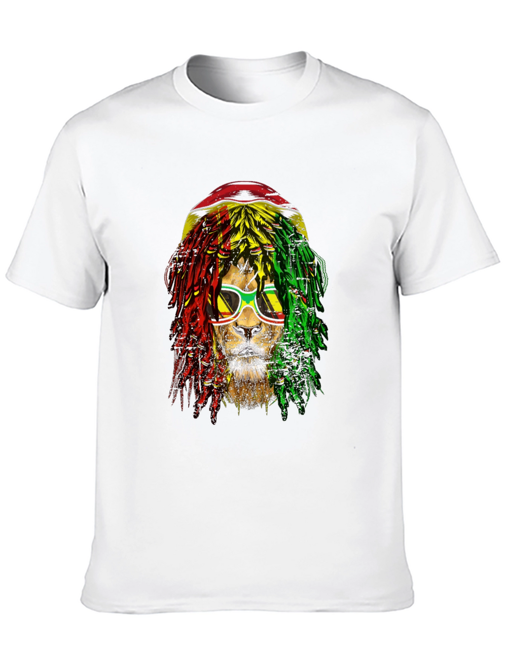 Rasta Lion Graphic Tee - Cool Reggae Style Shirt