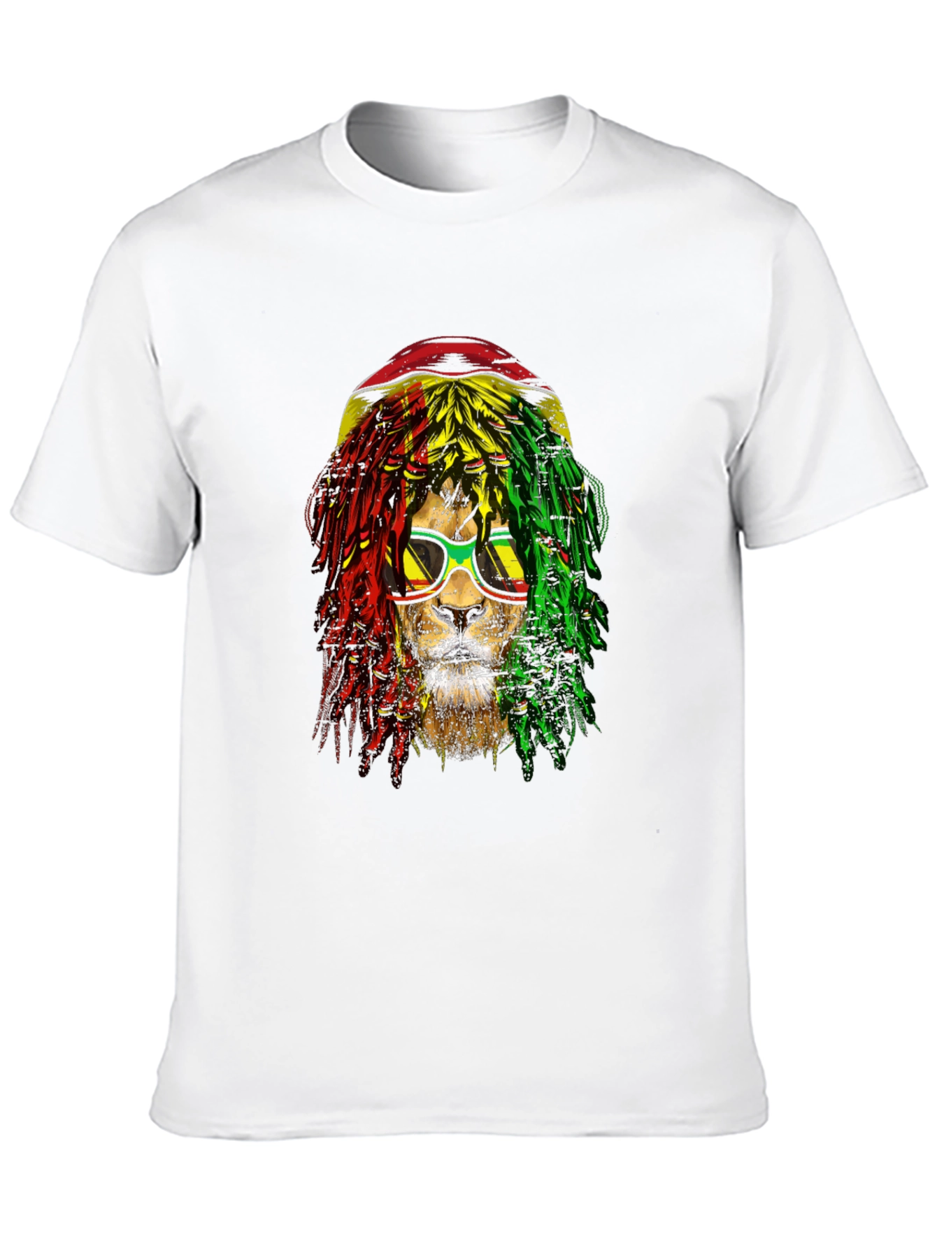 Rasta Lion Graphic Tee - Cool Reggae Style Shirt
