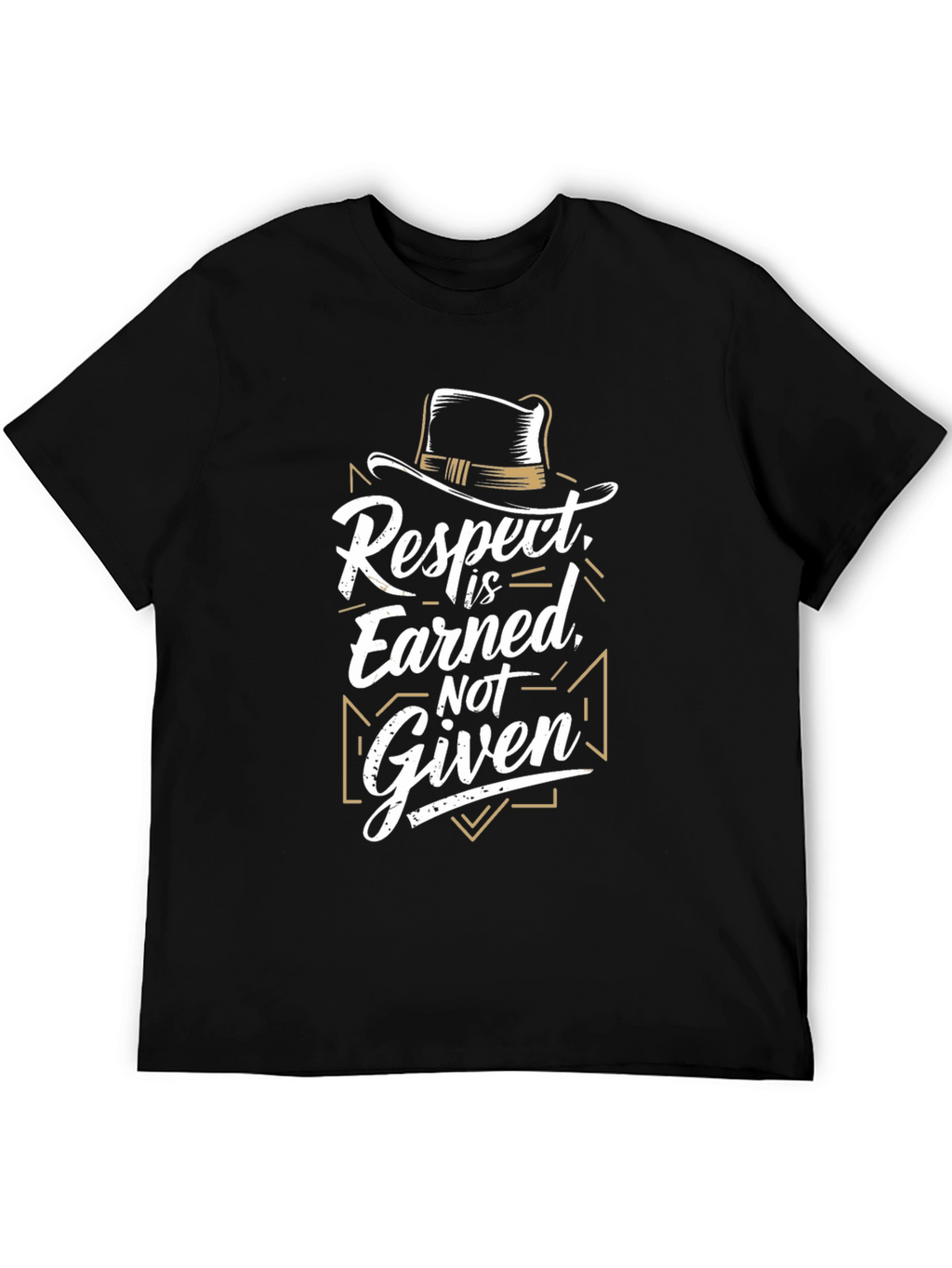 Respect Earned Graphic Black T-Shirt