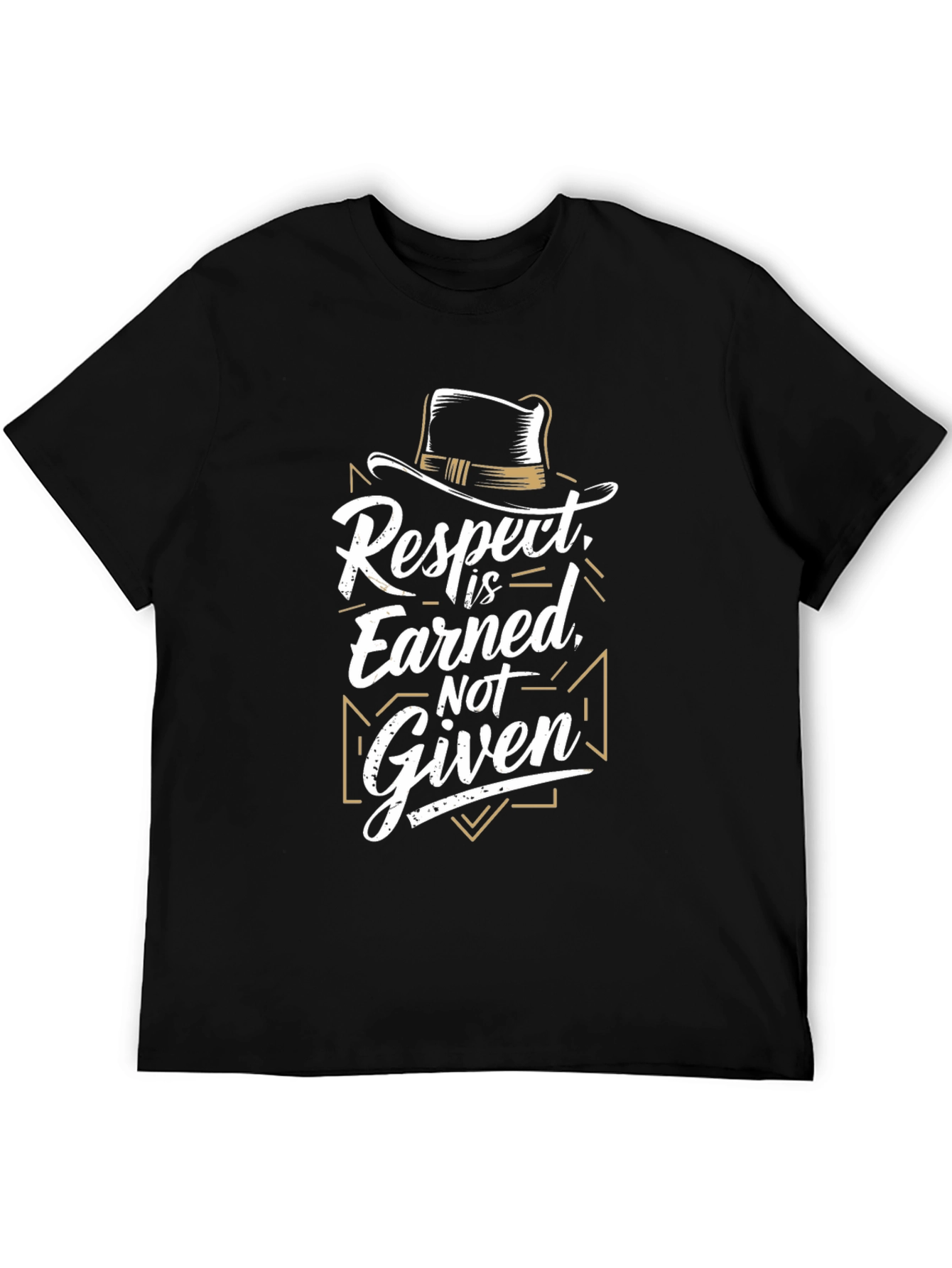 Respect Earned Graphic Black T-Shirt