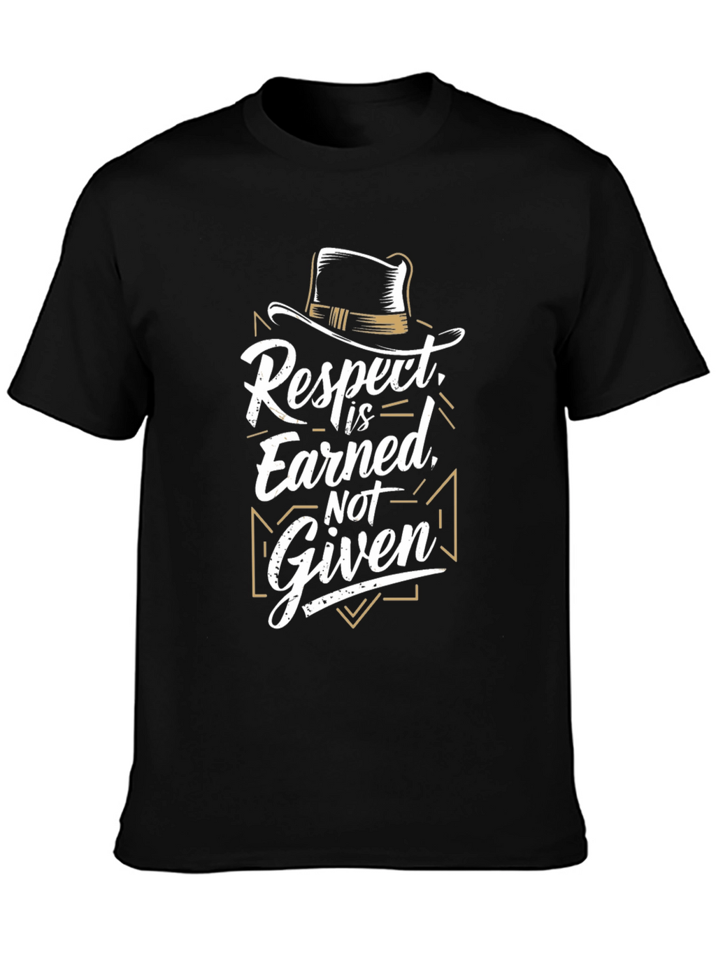 Respect Earned Graphic Black T-Shirt