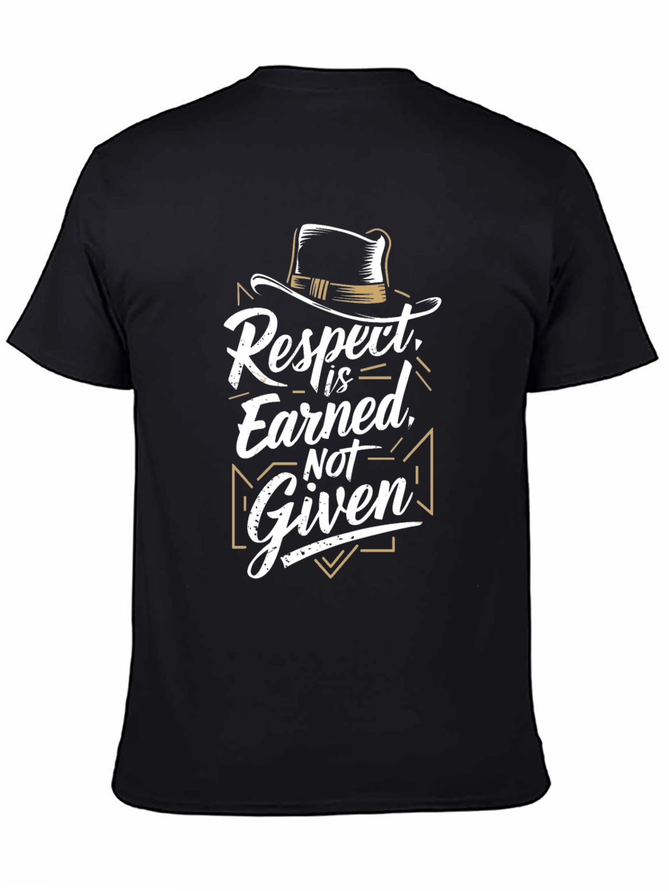 Respect Earned Graphic Black T-Shirt