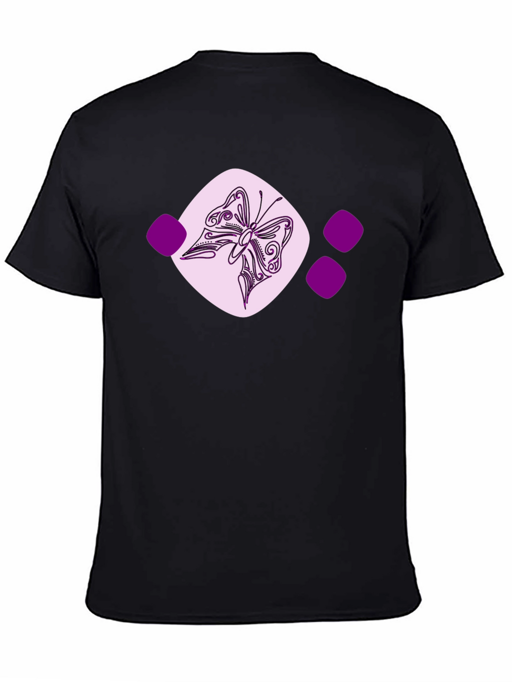 Butterfly Graphic Tee - Casual Black T-Shirt
