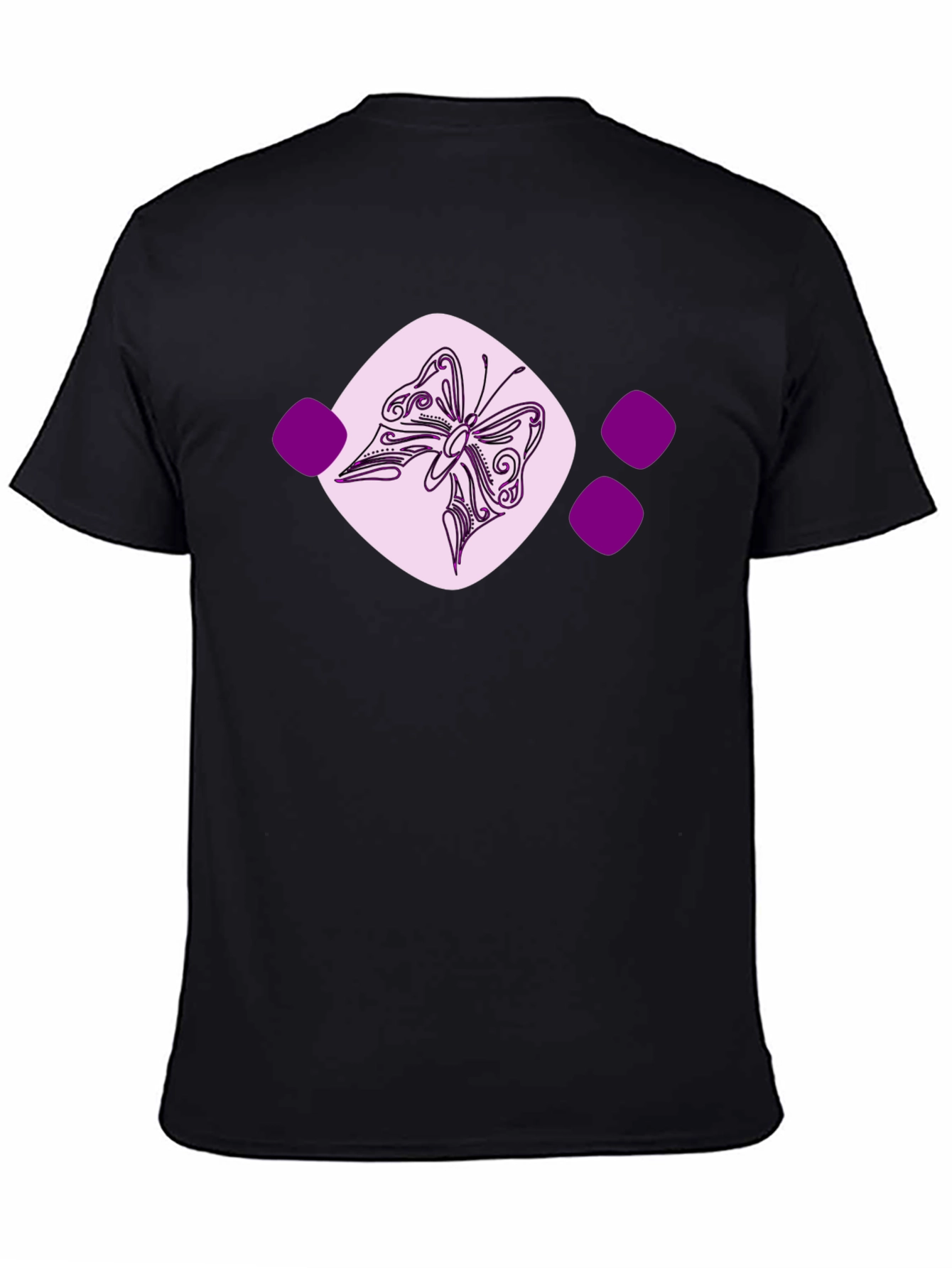 Butterfly Graphic Tee - Casual Black T-Shirt