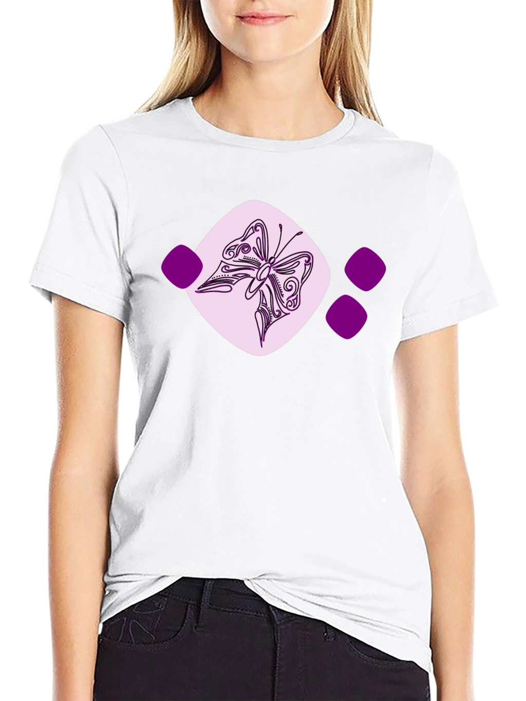 Butterfly Graphic Tee - Casual Black T-Shirt