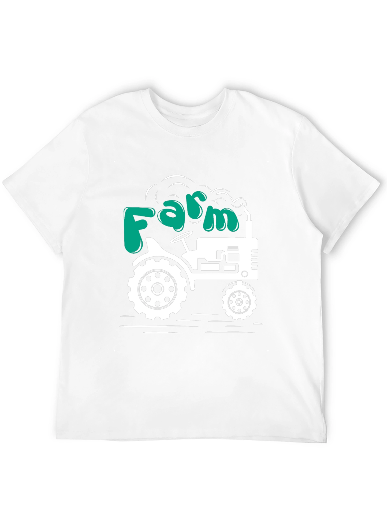 Farm Tractor Graphic T-Shirt - Mens Black Tee