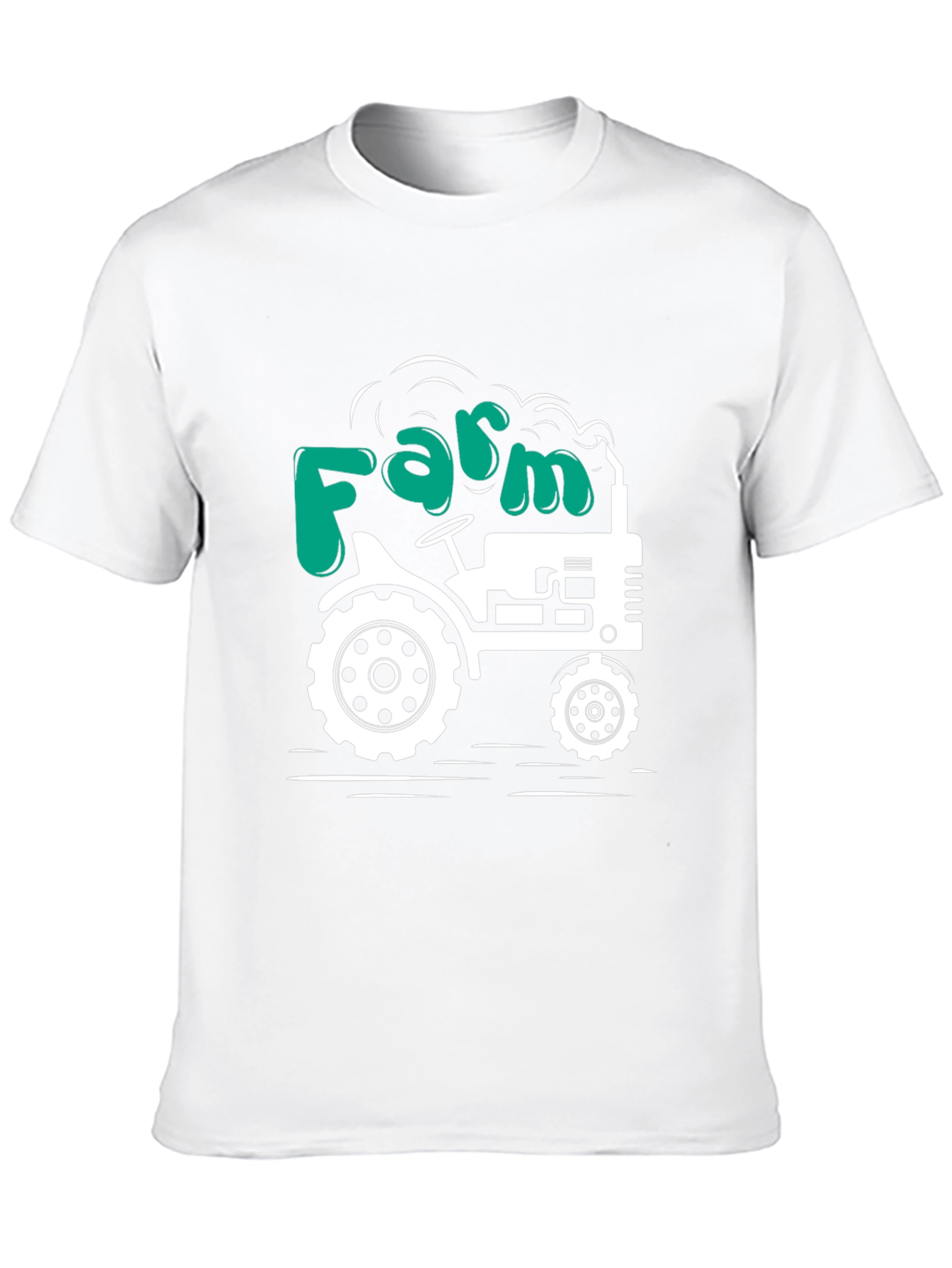 Farm Tractor Graphic T-Shirt - Mens Black Tee