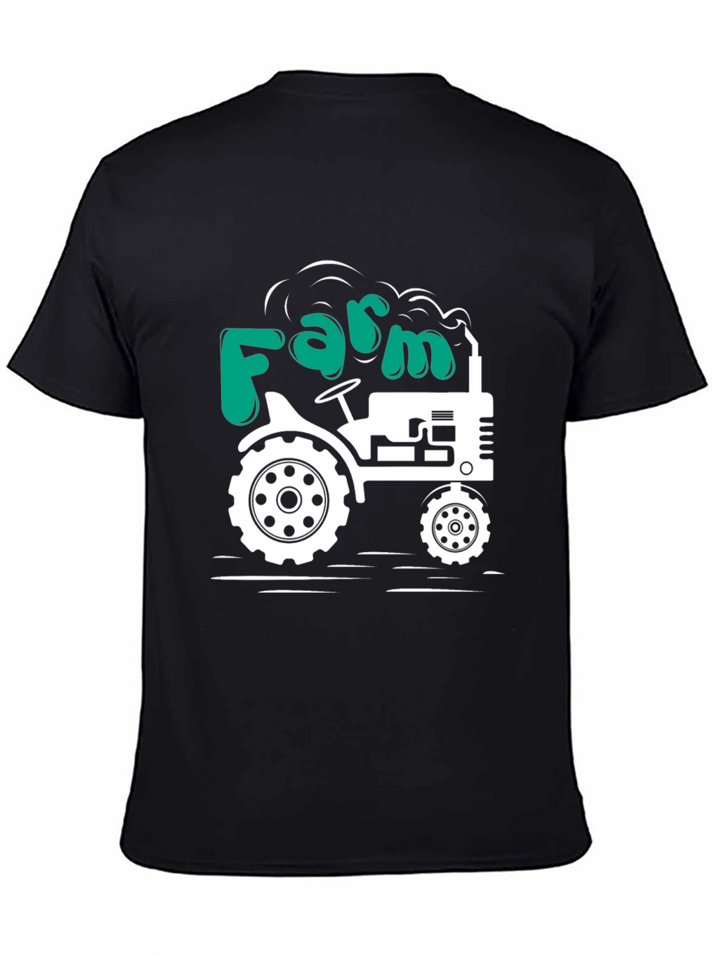 Farm Tractor Graphic T-Shirt - Mens Black Tee
