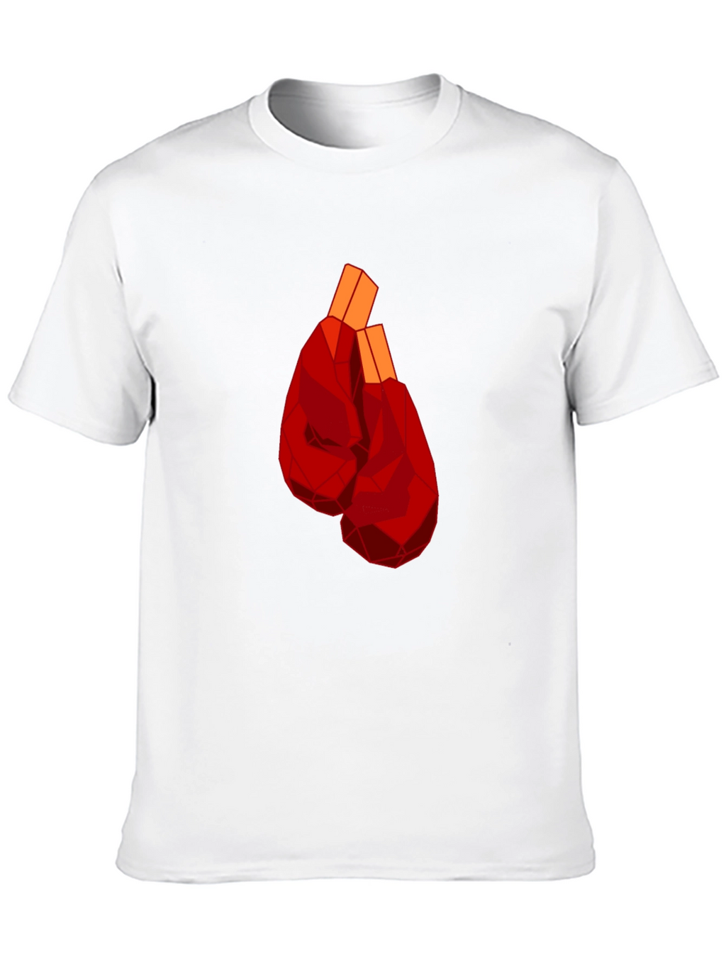 Geometric Boxing Gloves Graphic Tee - Black