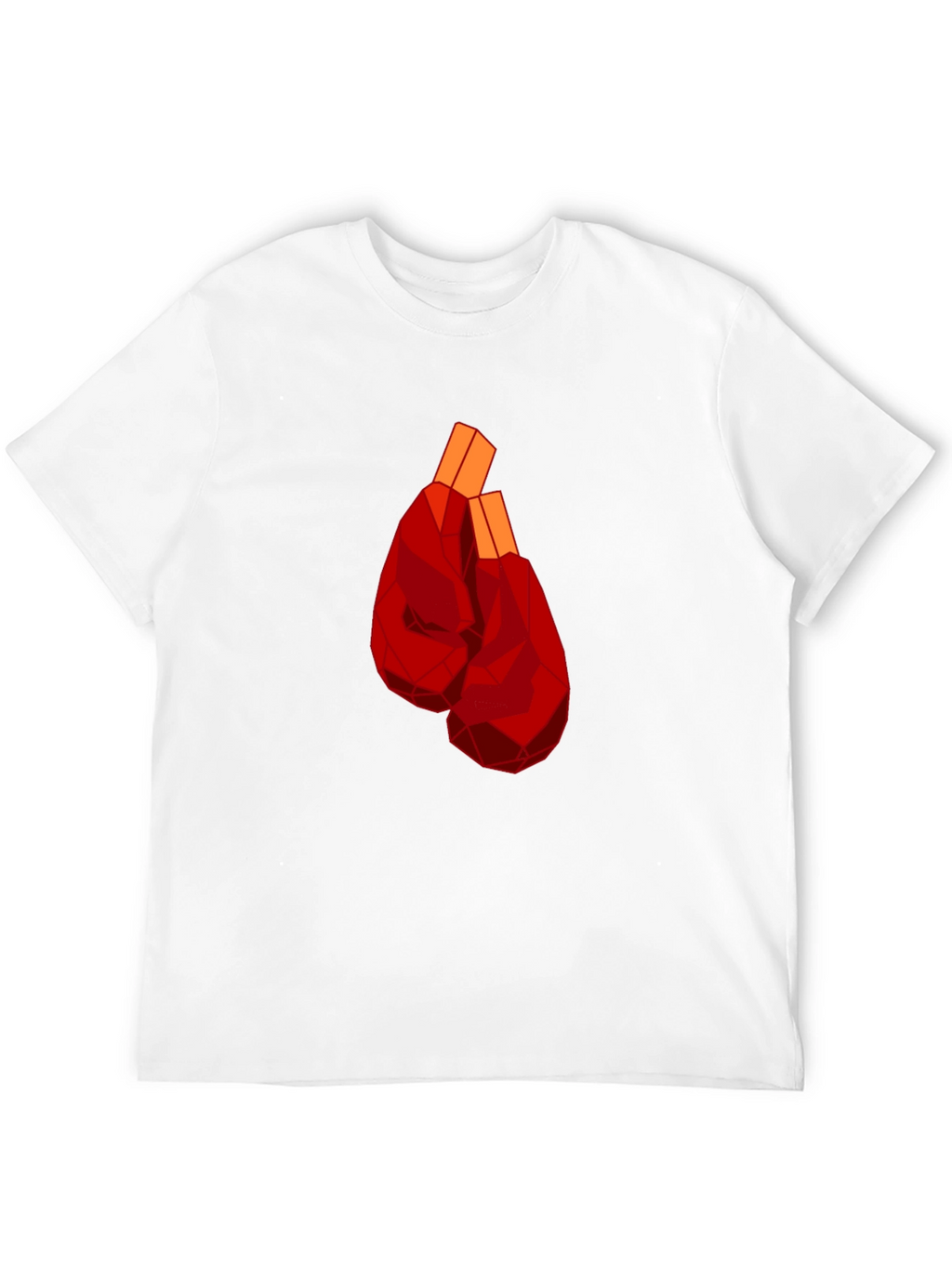 Geometric Boxing Gloves Graphic Tee - Black