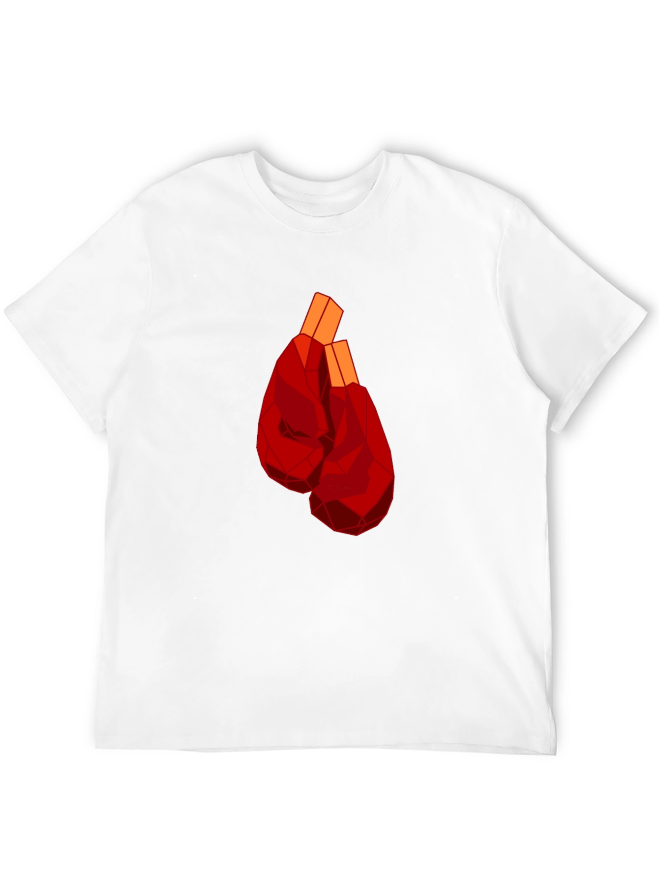 Geometric Boxing Gloves Graphic Tee - Black
