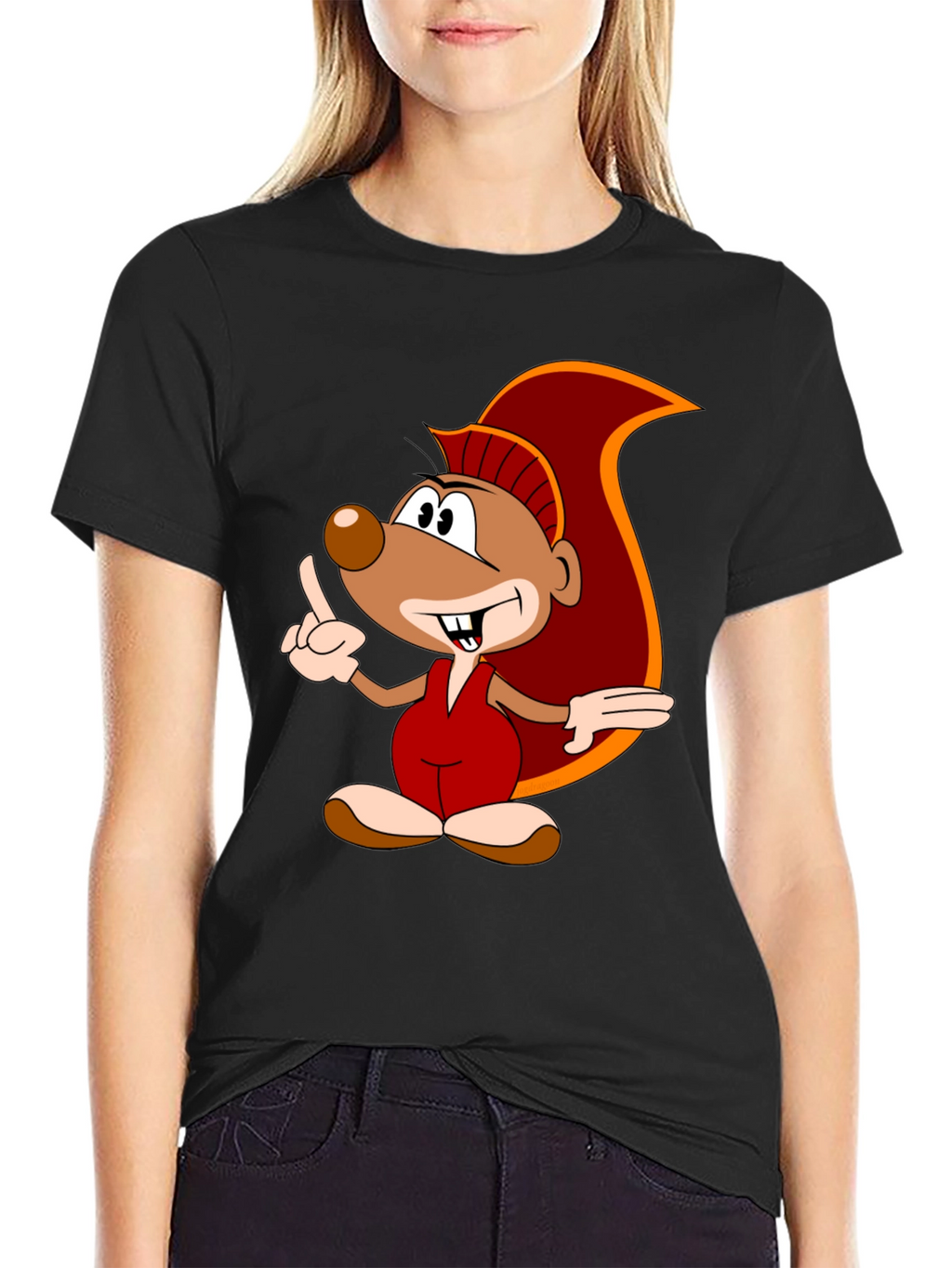 Cartoon Squirrel Graphic Tee