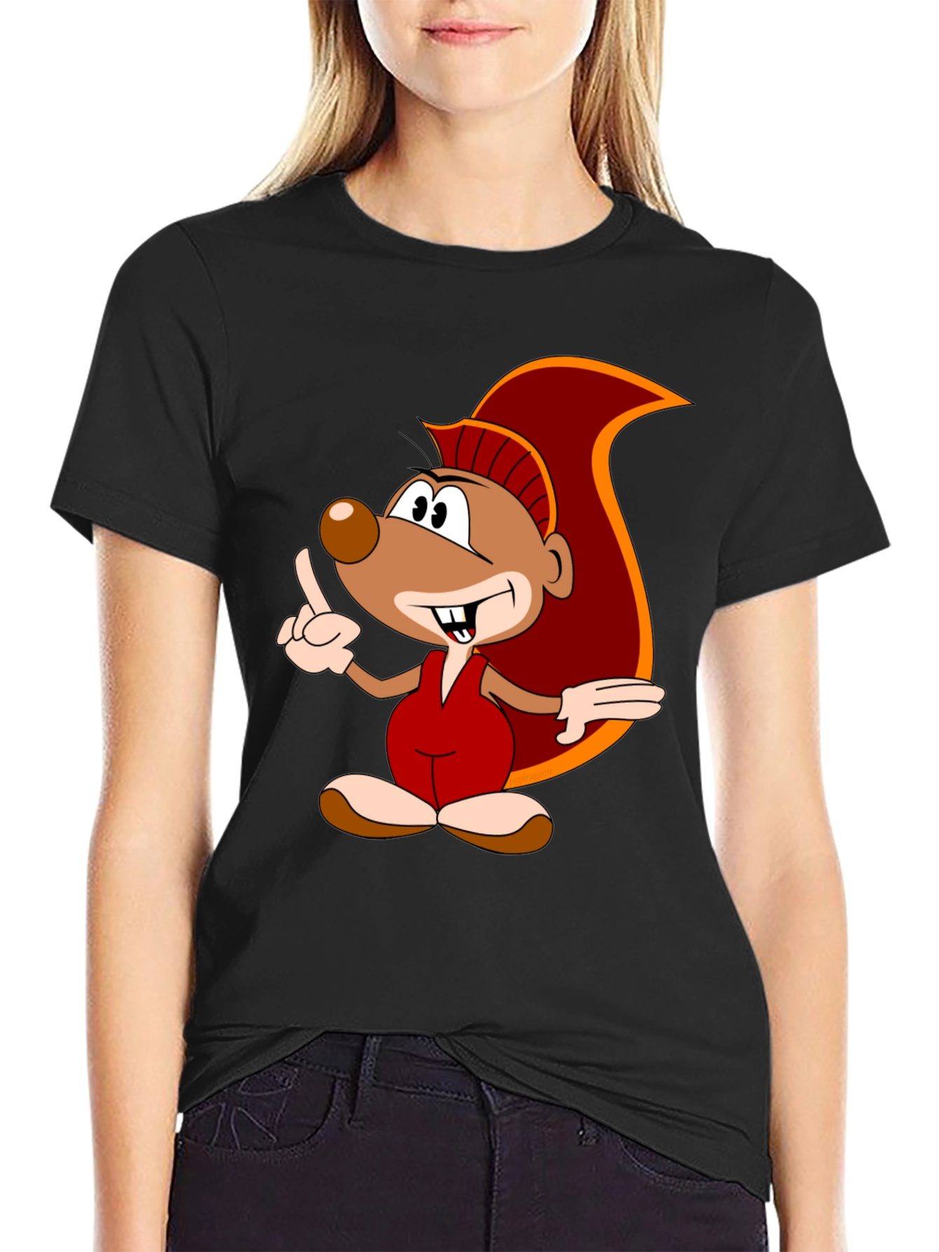 Cartoon Squirrel Graphic Tee
