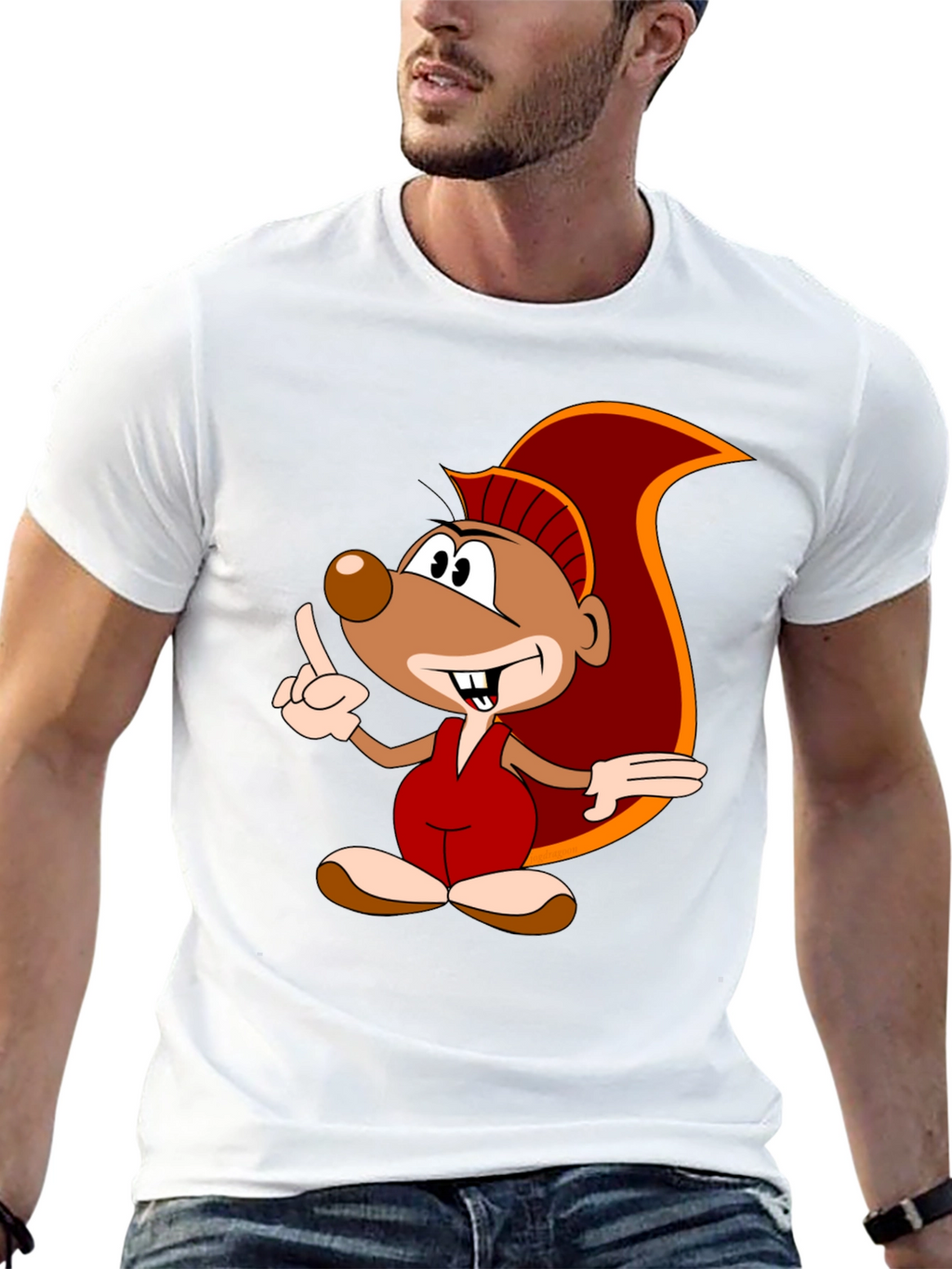 Cartoon Squirrel Graphic Tee
