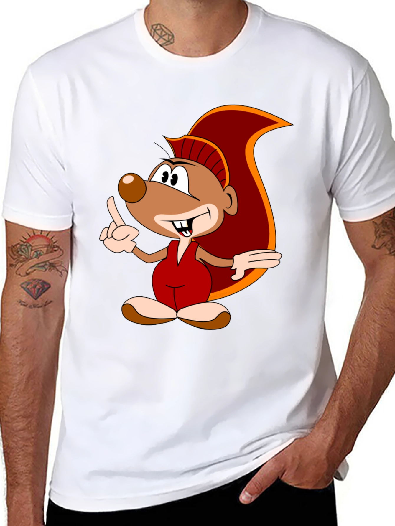 Cartoon Squirrel Graphic Tee