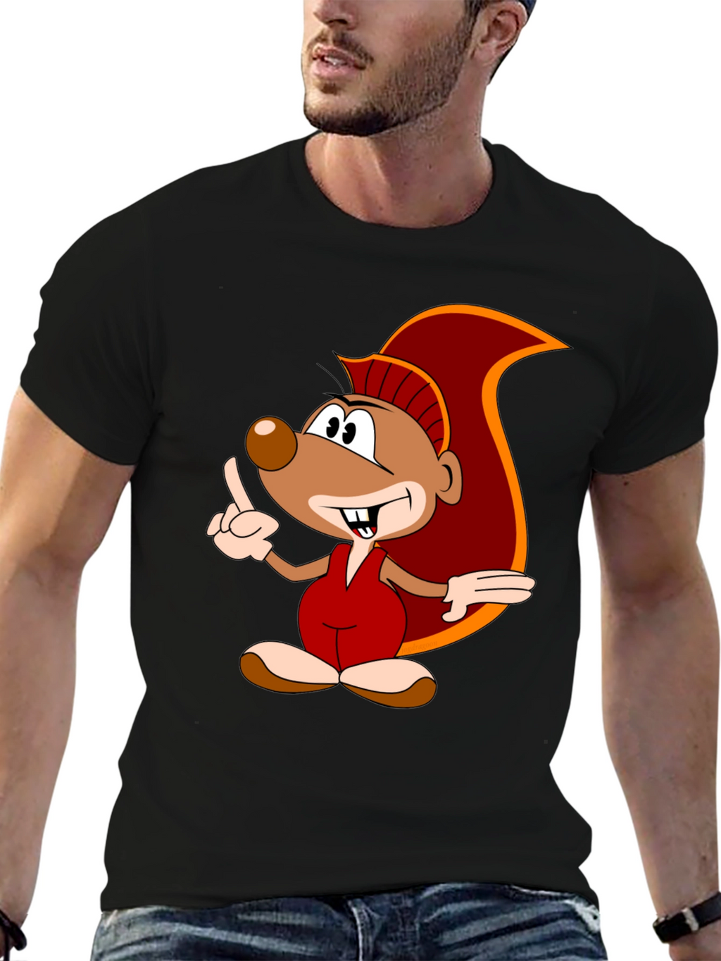 Cartoon Squirrel Graphic Tee