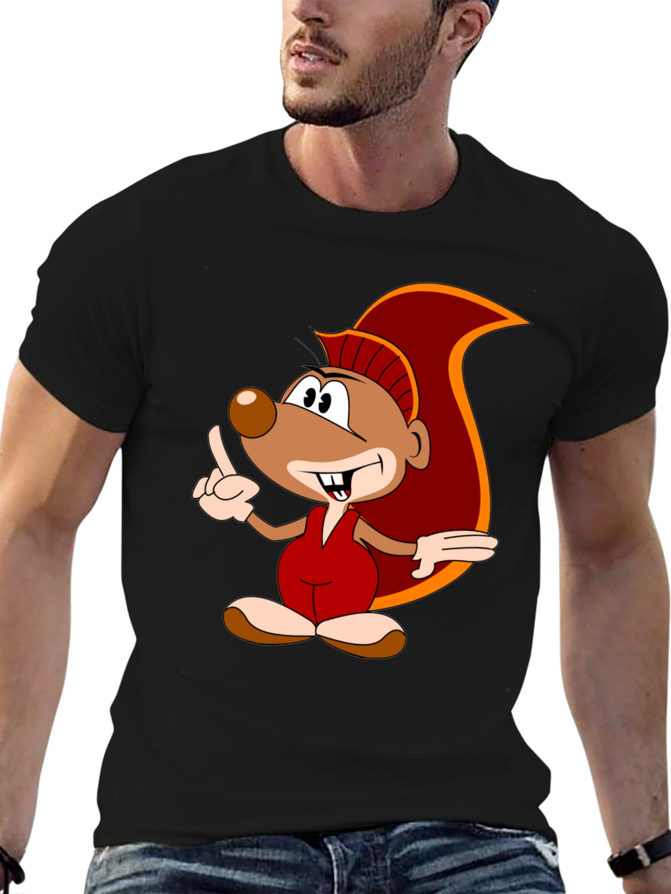 Cartoon Squirrel Graphic Tee
