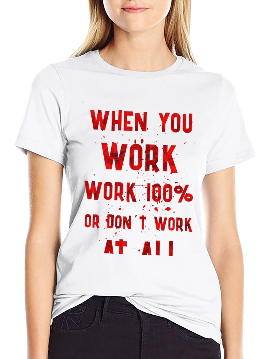 Motivational Workout T-Shirt - Work 100%