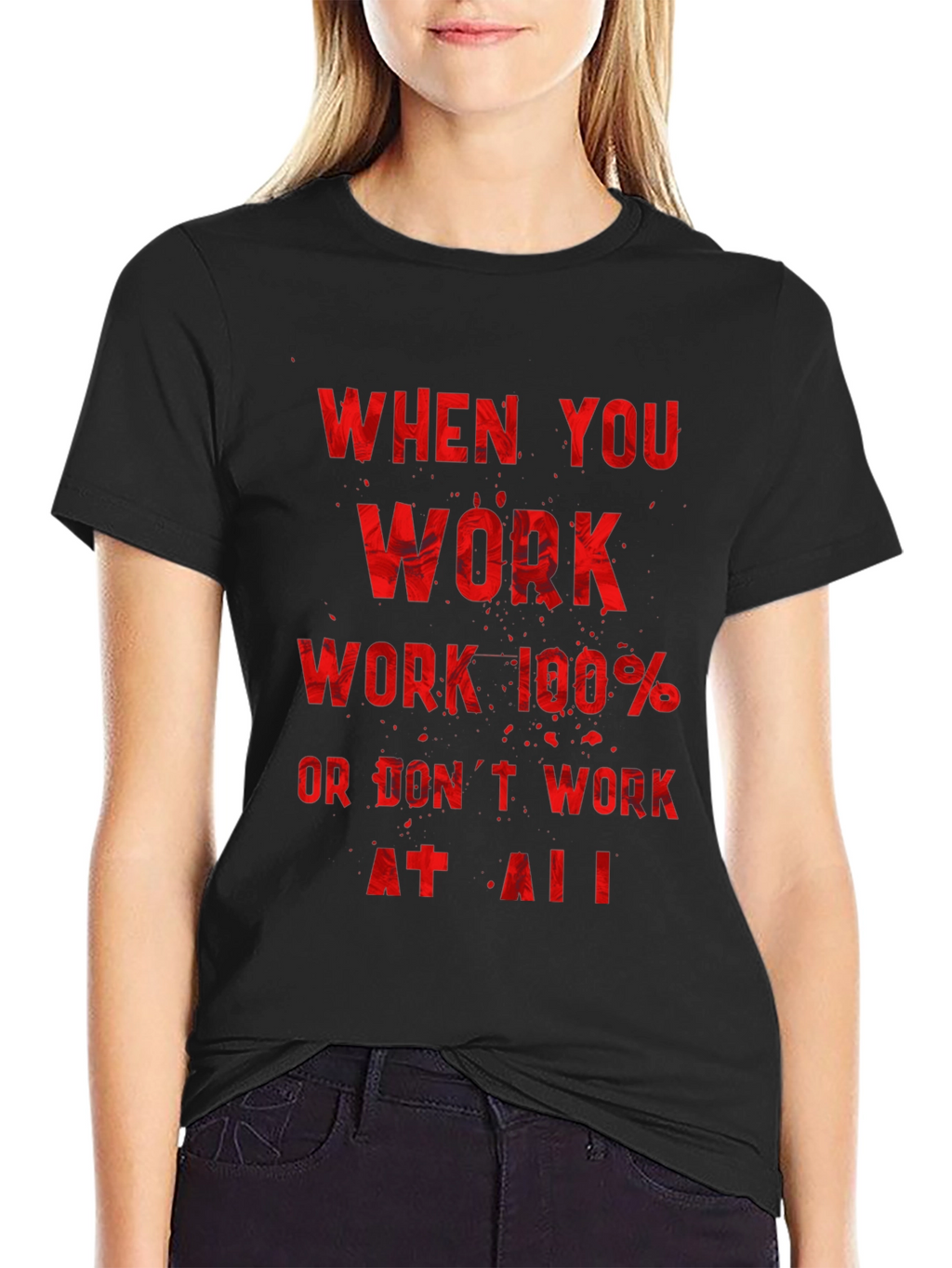 Motivational Workout T-Shirt - Work 100%