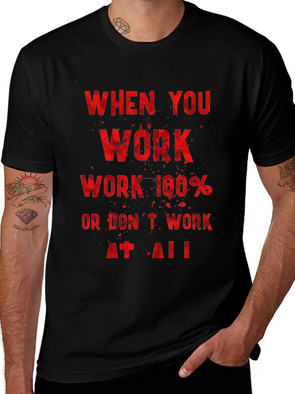 Motivational Workout T-Shirt - Work 100%